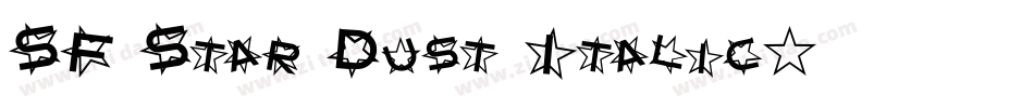 SF Star Dust Italic字体转换